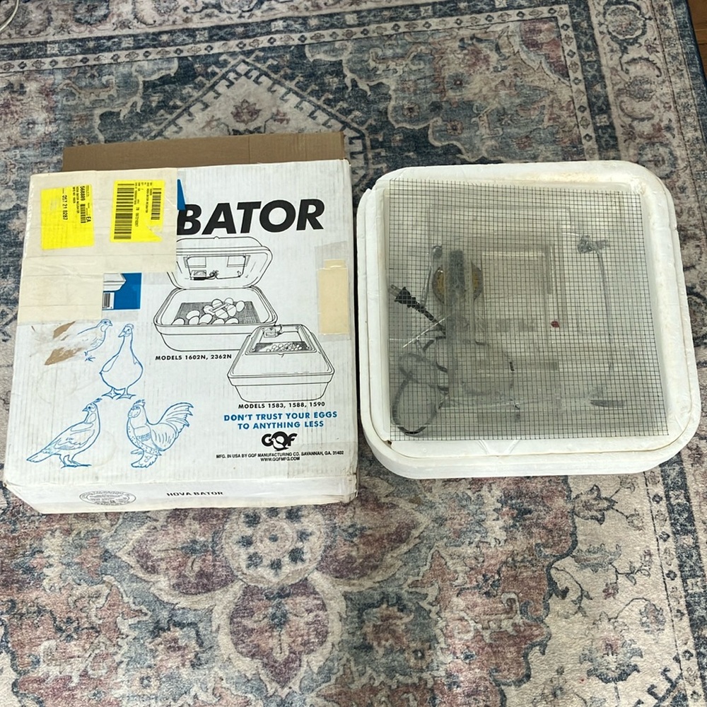 White Egg Incubator with Digital Display